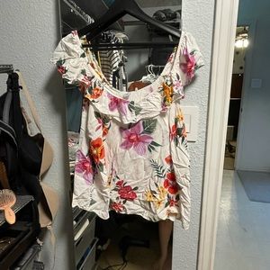 Ivory tropical blouse